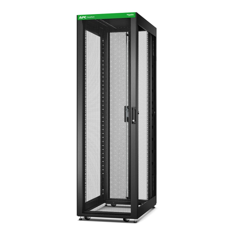 Schneider Electric APC Easy Rack, 42U, Black, with Roof, Castors, Feet, 4 Brackets, and Bottom, No Side Panels, 1991H x 600W x 1000D mm ER6200