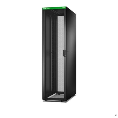 Schneider Electric APC Easy Rack, 48U, Black, with Roof, Castors, Feet, 4 Brackets, and Side Panels, No Bottom, 2258H x 600W x 1200D mm ER6822