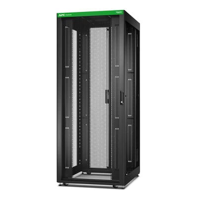 Schneider Electric APC Easy Rack, 42U, Black, with Roof, Castors, Feet, 4 Brackets, and Bottom, No Side Panels, 1991H x 800W x 1000D mm ER8200