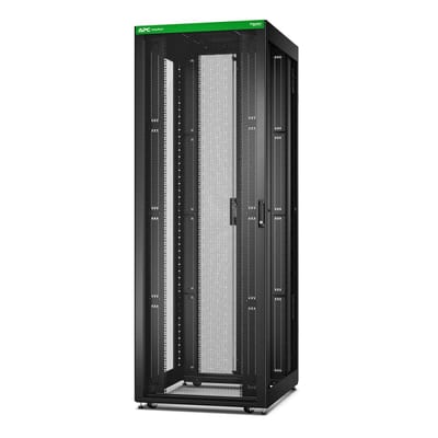 Schneider Electric APC Easy Rack, 48U, Black, with Roof, Castors, Feet, 4 Brackets, and Bottom, No Side Panels, 2258H x 800W x 1000D mm ER8800