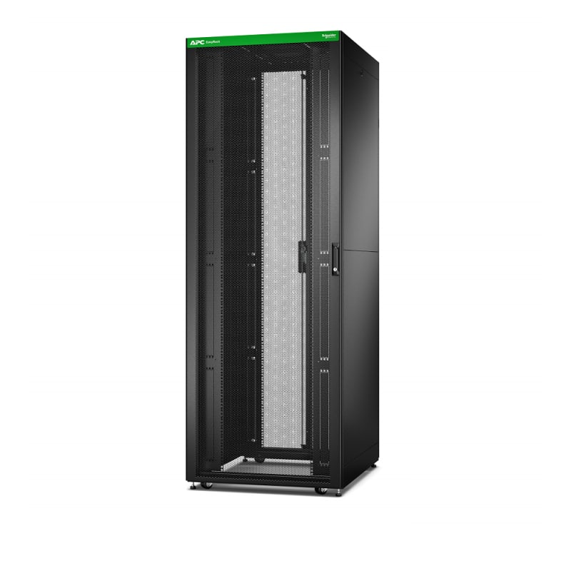 Schneider Electric APC Easy Rack, 48U, Black, with Roof, Castors, Feet, 4 Brackets, and Side Panels, No Bottom, 2258H x 800W x 1000D mm ER8802