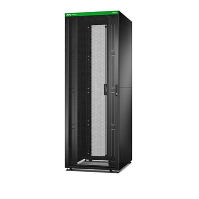 Schneider Electric APC Easy Rack, 48U, Black, with Roof, Castors, Feet, 4 Brackets, and Side Panels, No Bottom, 2258H x 800W x 1000D mm ER8802