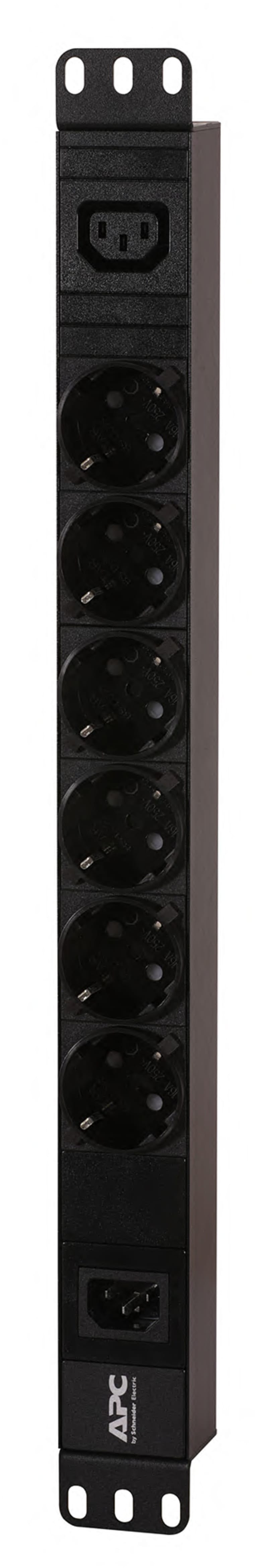 Schneider Electric Easy Rack PDU, Basic, 1U, 1 Phase, 2.3kW, 230V, 10A, 6 SCHUKO and 1 C13 outlets, IEC60320 C14 inlet EPDU1010B-SCH