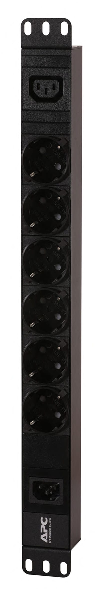 Schneider Electric Easy Rack PDU, Basic, 1U, 1 Phase, 2.3kW, 230V, 10A, 6 SCHUKO and 1 C13 outlets, IEC60320 C14 inlet EPDU1010B-SCH
