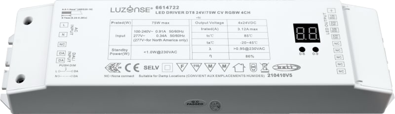 Driver DALI DT8 24V/75W CV RGBW 4CH (6614722)