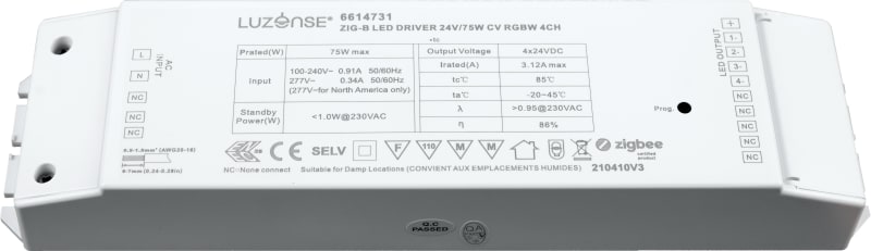 Driver Zigbee 24V/75W CV RGBW 4CH. (6614731)