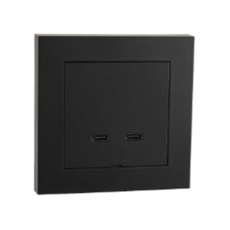 USB 2XC Charger 60W IF Black (77047)