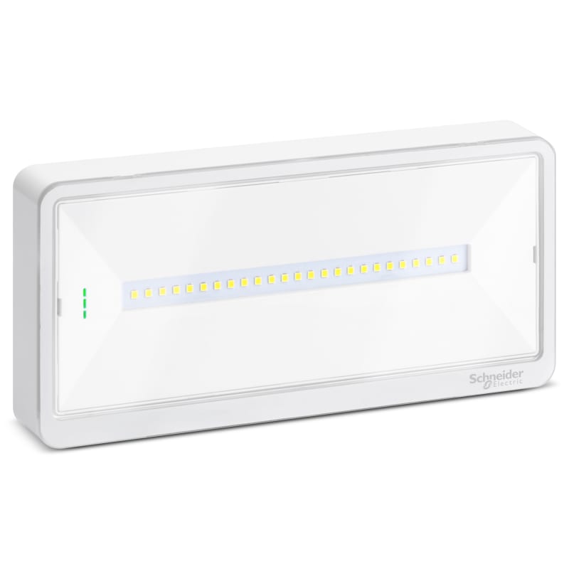 Schneider Electric Emergency luminaire, Exiway Light, Activa, selectable duration, 250LM, IP65, white OVA44113