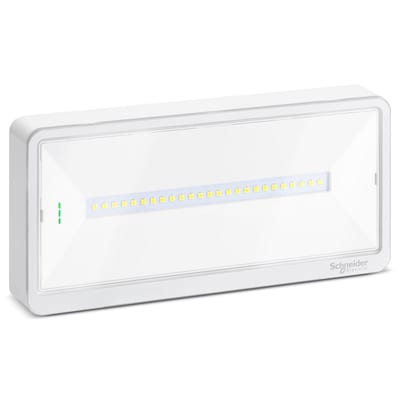 Schneider Electric Emergency luminaire, Exiway Light, Activa, selectable duration, 250LM, IP65, white OVA44113