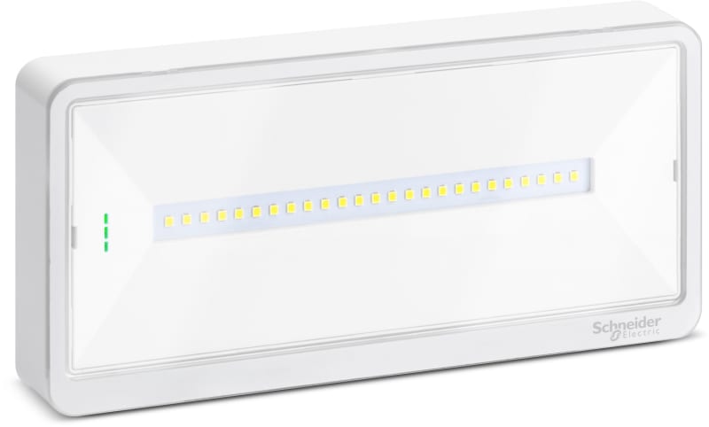 Schneider Electric Emergency luminaire, Exiway Light, Activa, selectable duration, 500LM, IP65, white OVA44115