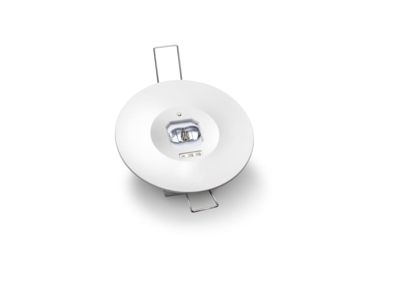 Schneider Electric Emergency luminaire, Exiway Smartbeam Activa Dicube, recessed, open area, 1.5H, 220LM, IP42, white OVA48953