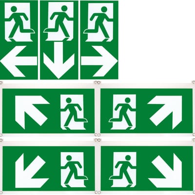Schneider Electric Exiway Smartexit Dicube - 26M - ISO- 45°running man - 7 pictograms OVA53173
