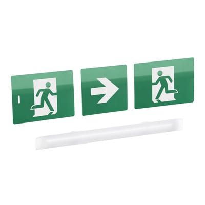 Schneider Electric Exit sign kit, Exiway Light, rectangular, 20 m visibility OVA53214