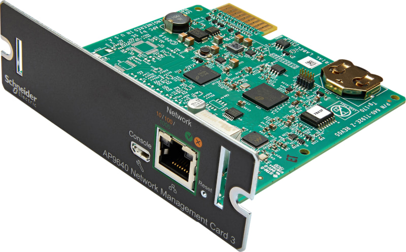 Schneider Electric Network Management Card 3 (NMC3), secure remote UPS monitoring and management AP9640