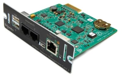 Schneider Electric Network Management Card 3 (NMC3) with Environmental Monitoring, secure remote UPS monitoring and management AP9641