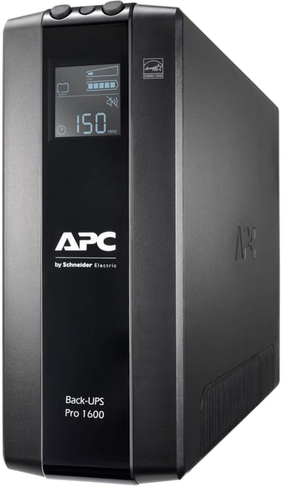 Schneider Electric APC Back-UPS Pro, 1600VA/960W, Tower, 230V, 8X IEC C13 outlets, AVR, LCD, User Replaceable Battery BR1600MI