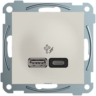 Plus USB PD A+C charger 45W POLAR WHITE