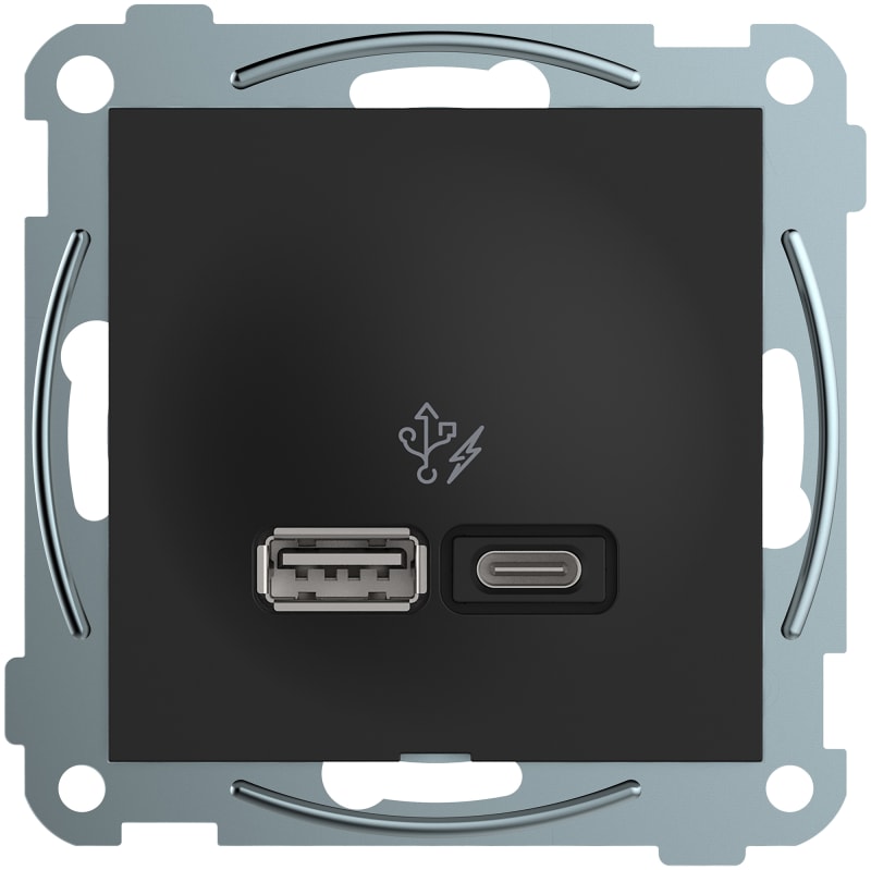 Plus USB PD A+C charger 45W Black (EKO07233)