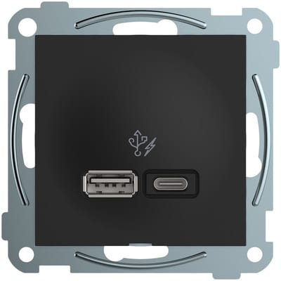 Plus USB PD A+C charger 45W Black