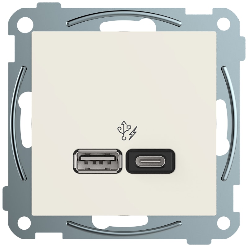 RS USB PD A+C charger 45W POLAR WHITE (EKO07237)