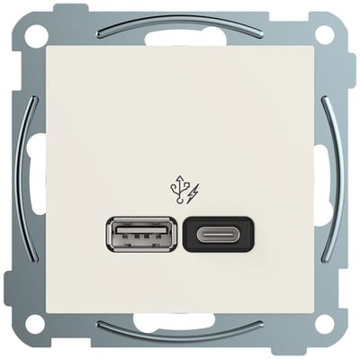 RS USB PD A+C charger 45W POLAR WHITE