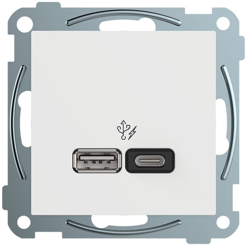 RS USB PD A+C charger 45W PURE WHITE (EKO30196)