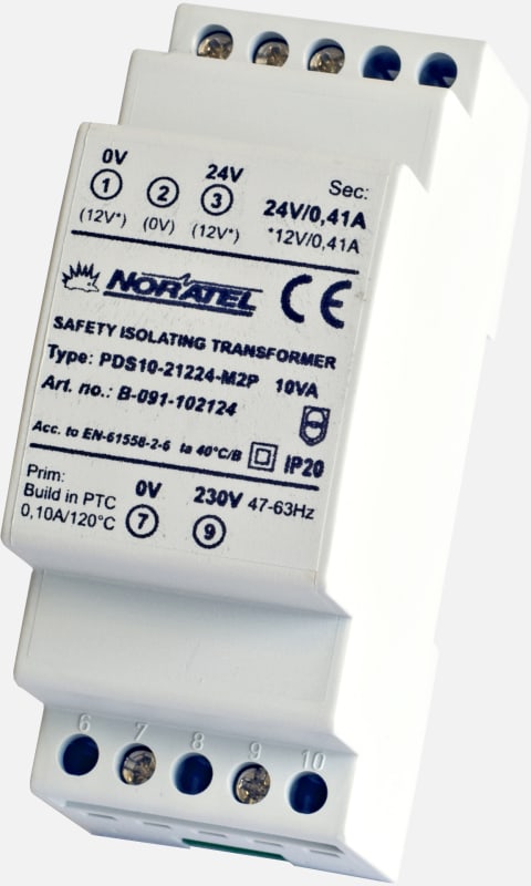 Trafo 10VA 230/ 12/24V DIN35 (PDS10-21224-M2P)
