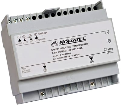 Transformer 63VA 230/ 12/24V DIN35
