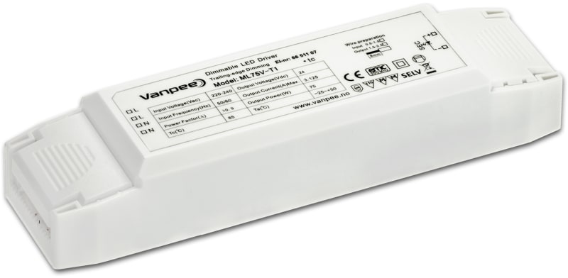 LED Driver 24V 75W IP20 Phase-cut DIM (ML75V-T1)