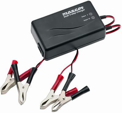 Mascot 2641 2x12 V 3-Step Lead-Acid Battery Charger 2x2 A / 1x4 A