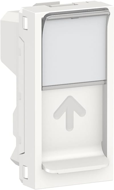 RJ45 Keyst cover, 1 mod white