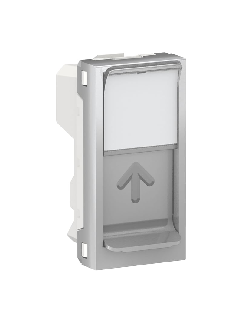 RJ45 Keyst cover, 1 mod alu (NU946030)