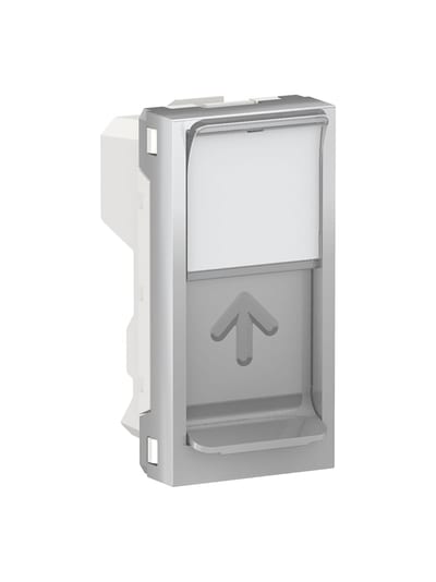 RJ45 Keyst cover, 1 mod alu