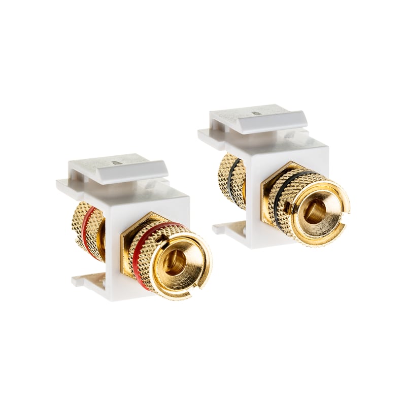 SG Armaturen Keystone Loudspeaker Outlet +/- White 2-Pack (78912)