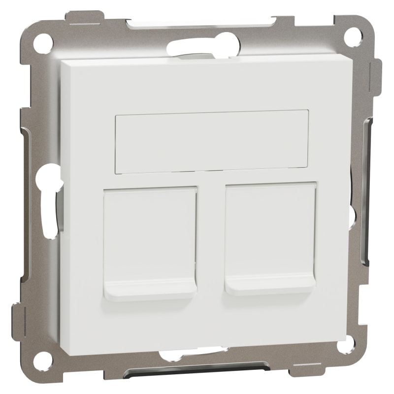 RS Centre Plate 2X Keystone straight PURE WHITE (EKO30488)