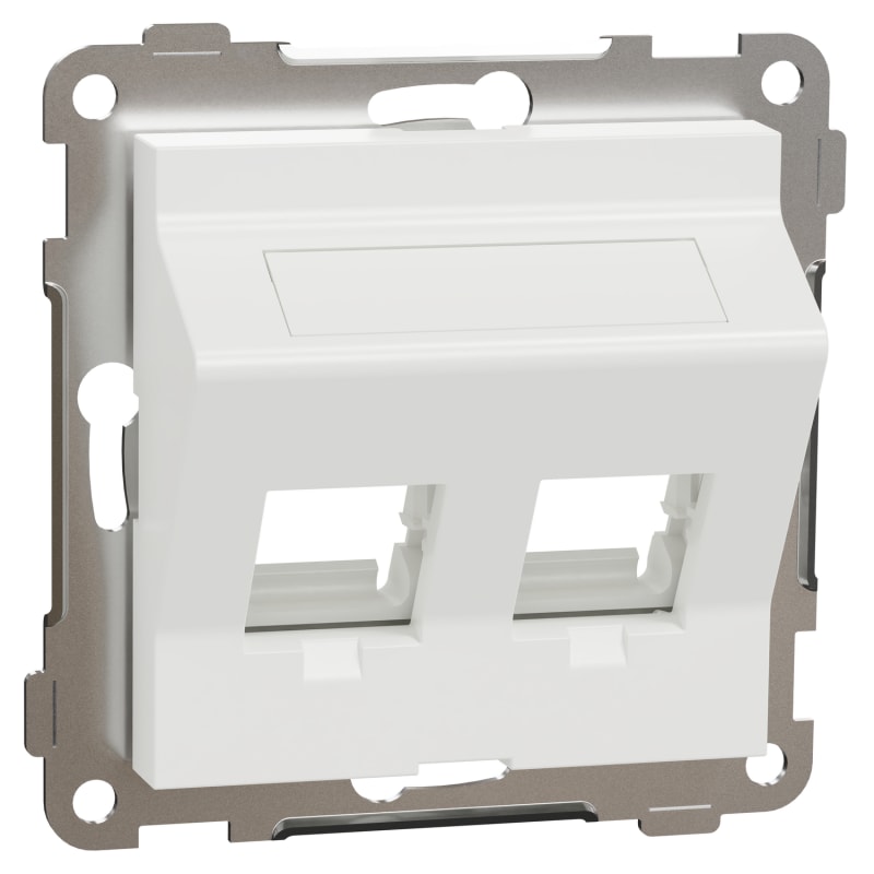 RS Centre Plate 2X Keystone oblique PURE WHITE (EKO30490)