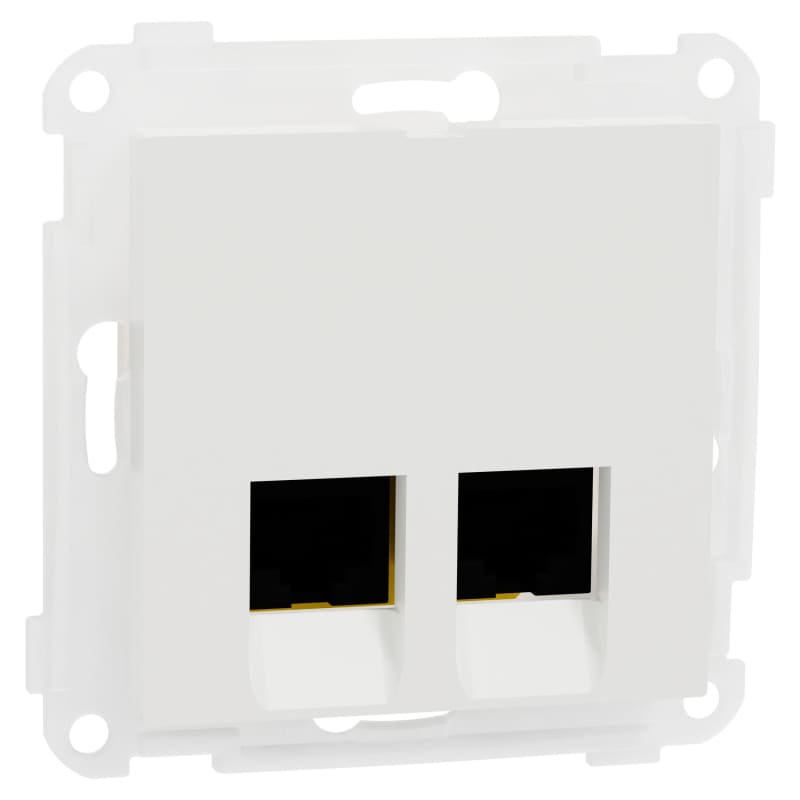 RS Modular socket 2X8 Cat 6 UTP LSA PURE WHITE (EKO30487)