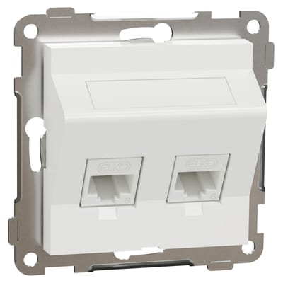 RS Modular socket 2X8 Cat 6 UTP oblique PURE WHITE