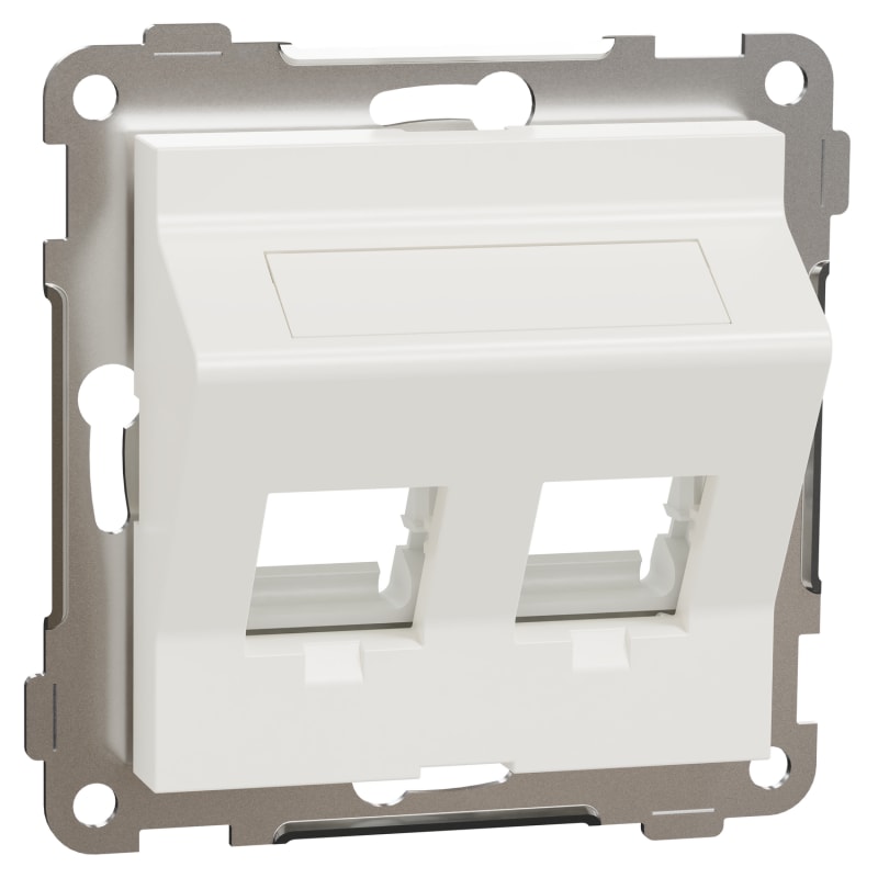 RS/PLUS Centre Plate 2X Keystone oblique POLAR WHITE (EKO60006)