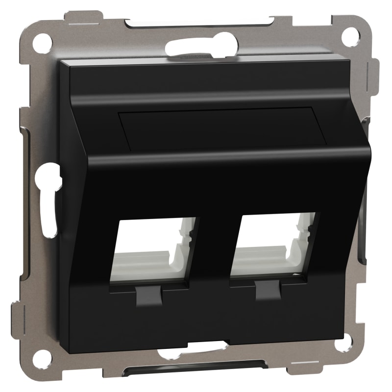 RS/PLUS Centre Plate 2X Keystone oblique Black (EKO60019)