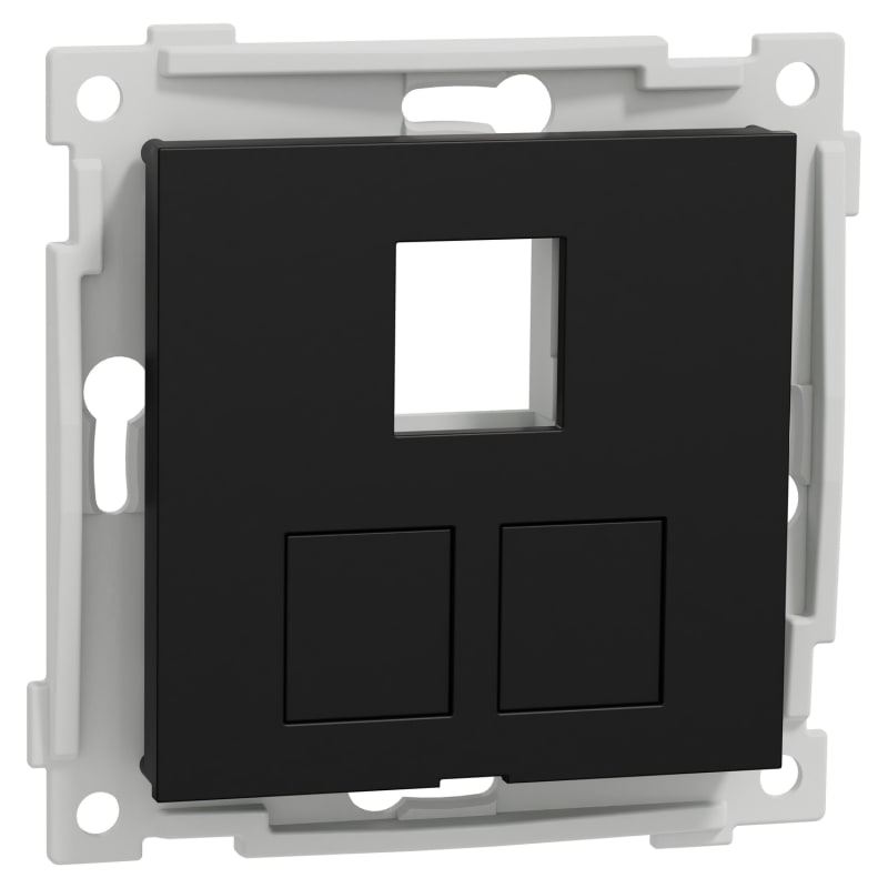 RS/PLUS Centre Plate 3X Keystone straight Black (EKO60018)