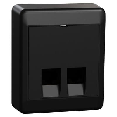 RS Modular socket P 2X8 Cat 6 UTP LSA Black