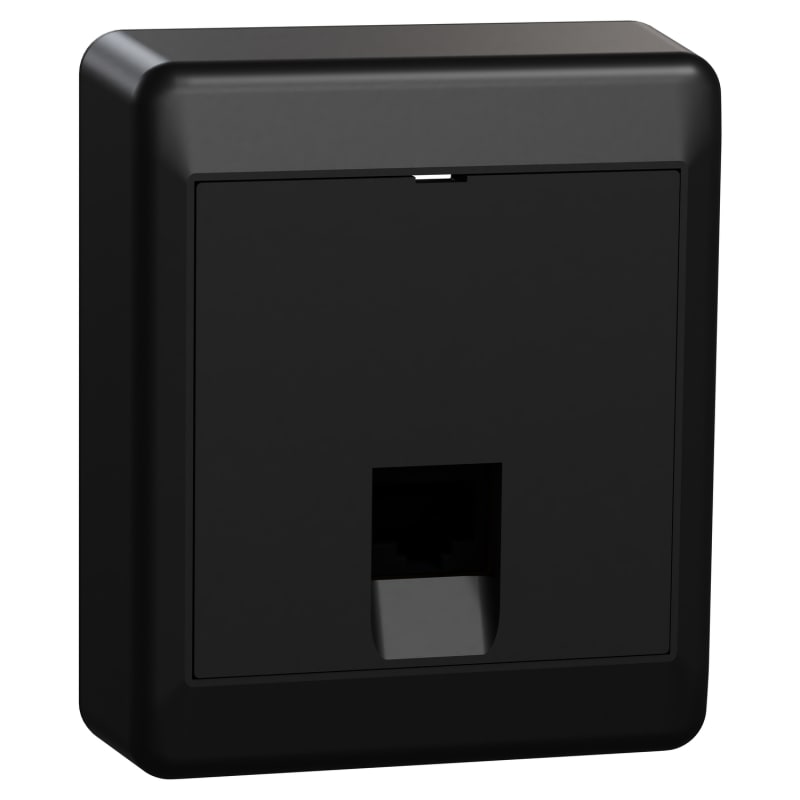 RS Modular socket P 1X8 Cat 6 UTP LSA Black (EKO60024)