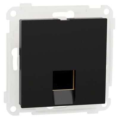 RS/PLUS Mod.outlet in 1X8 Cat 6 UTP LSA Black