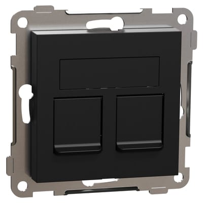 RS/PLUS Mod.outlet 2X8 Cat 6 UTP straight Black