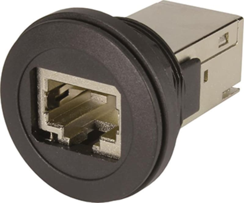 Harting har-port RJ45 Coupler Cat.6A, Black (9454521561)