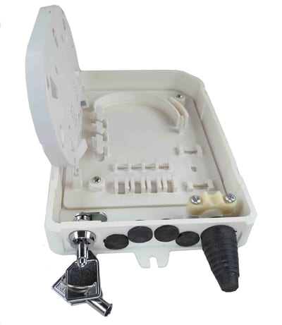 Teleste Grensesnittsboks for 1-8 fiber.
