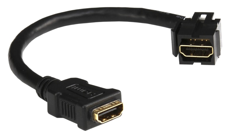 Schneider Electric OptiLine 50 - HDMI cable L=20 cm Keystone/Female INS64220