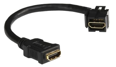 Schneider Electric OptiLine 50 - HDMI cable L=20 cm Keystone/Female INS64220