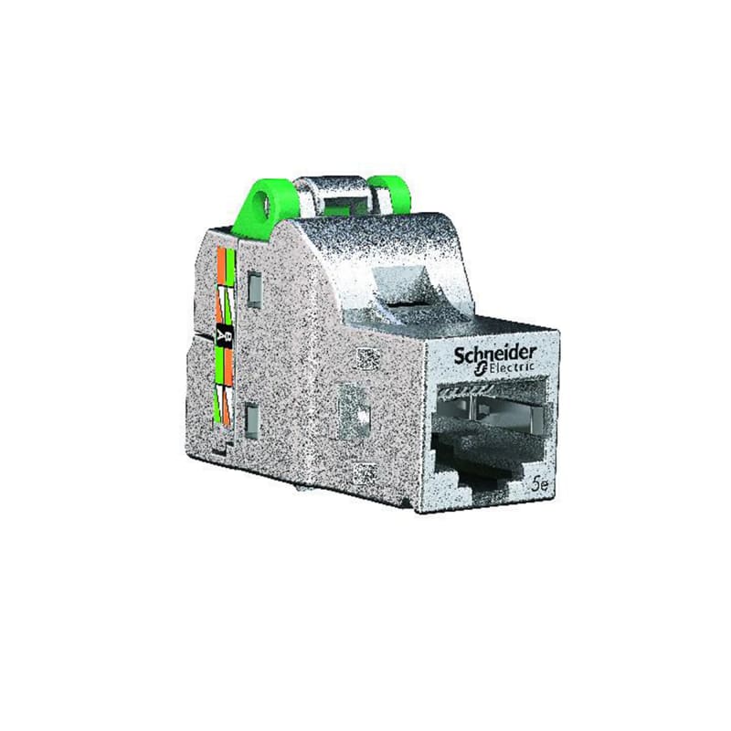 Schneider Electric RJ45 network socket, Actassi, Shielded, Cat 5E, DPM bag x 1, silver VDIB17715B01